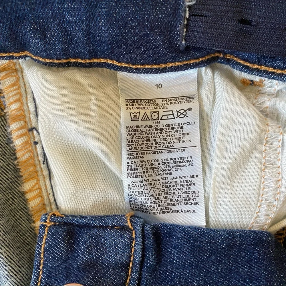 Old Navy Kids Rockstar Stretch Jeggings Blue Distressed High Rise Jeans